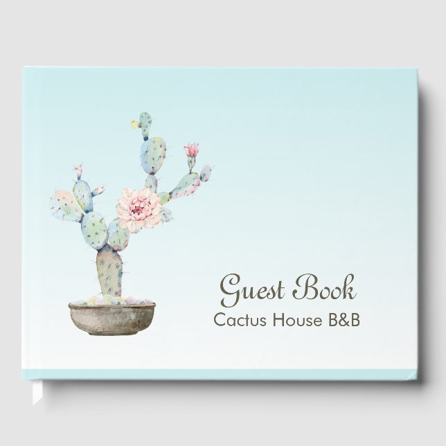 Cactus Themed All Purpose Guest Book (Front)