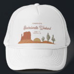 Cactus Themed Desert Bachelorette  Trucker Hat<br><div class="desc">This is a desert bachelorette party hat template featuring southwest elements and a rodeo themed font pairing. ALL fonts and colours are editable // For matching items, please visit the "BETTY" collection in the Sincerely By Nicole Zazzle store. * If you like this design but don't see it available for...</div>