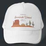 Cactus Themed Desert Bachelorette  Trucker Hat<br><div class="desc">This is a desert bachelorette party hat template featuring southwest elements and a rodeo themed font pairing. ALL fonts and colours are editable // For matching items, please visit the "BETTY" collection in the Sincerely By Nicole Zazzle store. * If you like this design but don't see it available for...</div>