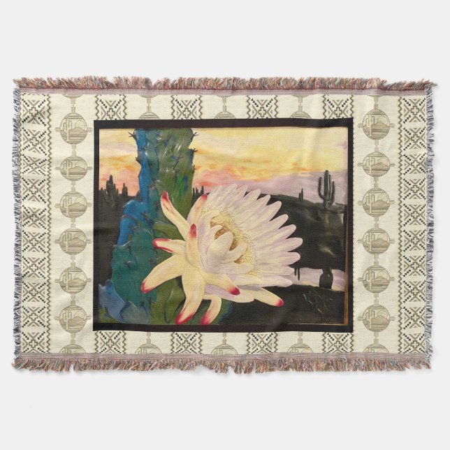 Cactus Throw Blanket (Front)