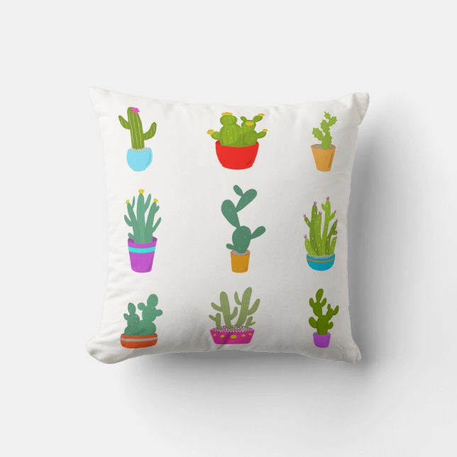 Cactus Throw Pillow (Front)