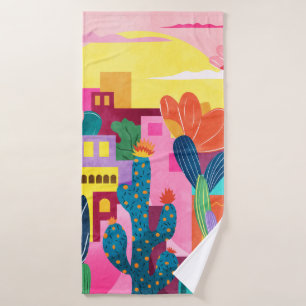 Cactus Town Bath Towel Set