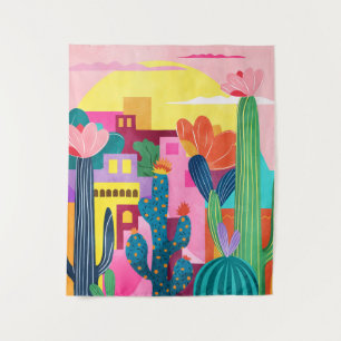 Cactus Town Tapestry