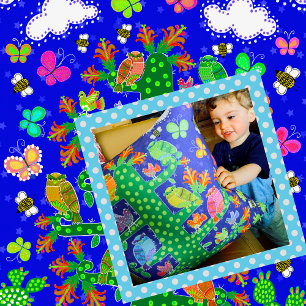 Cactus Tree of Life with Owls and Birds  Cushion