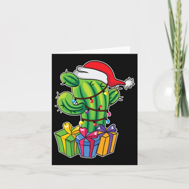 Cactus Tree With Presents - Mexican Christmas In J Card (Front)