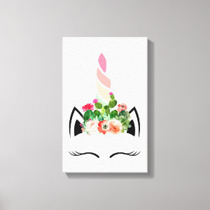 Cactus Unicorn Canvas Print