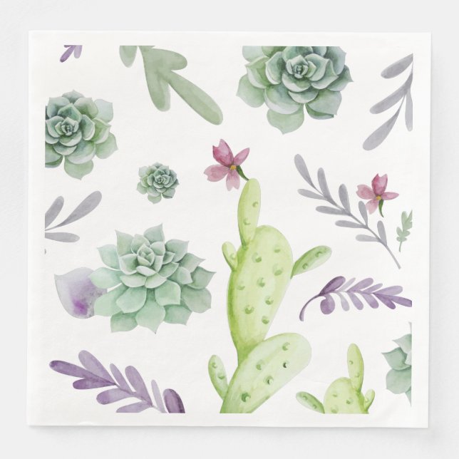 Cactus Variety Napkin (Front)