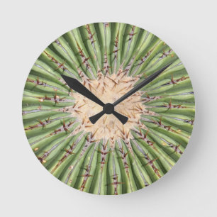 Cactus Wall Clock, 8" Round Acrylic Clock