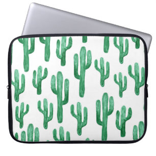 Cactus watercolor: hand-drawn illustration laptop sleeve