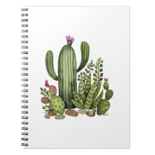 Cactus watercolor notebook