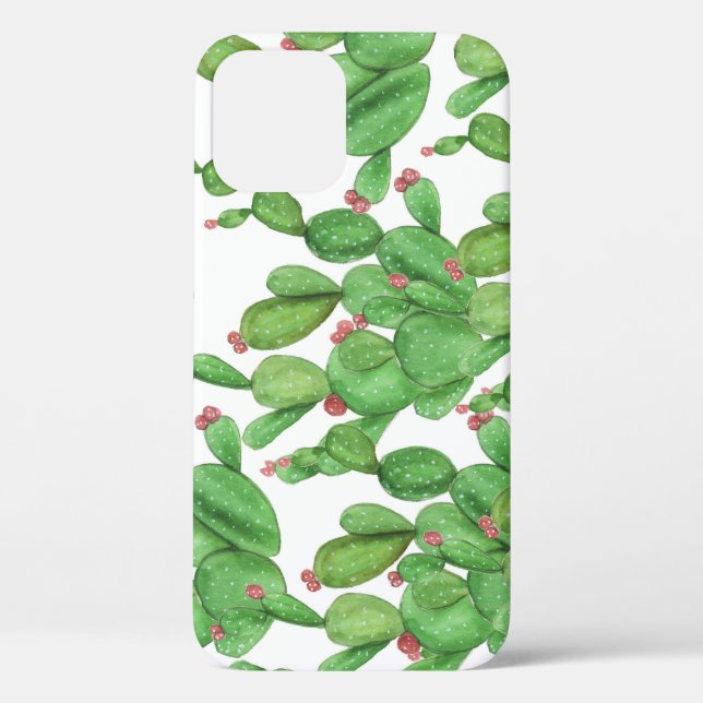Cactus Watercolor: Seamless Pattern Background Case-Mate iPhone Case (Back)