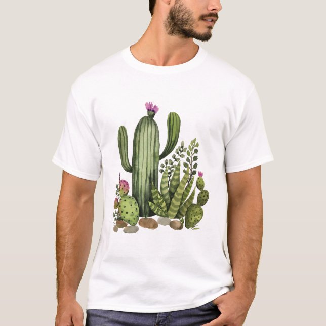 Cactus watercolor T-Shirt (Front)
