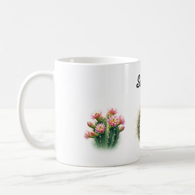 Cactus watercolour mug (Left)