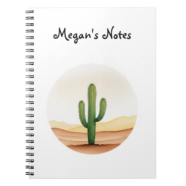 Cactus watercolour notebook (Front)