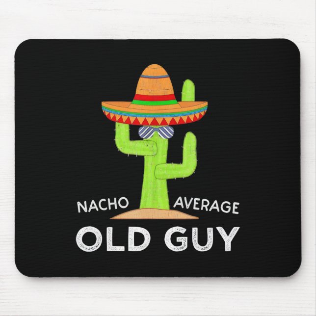 Cactus Wearing A Wide Brimmed Hat Old Guy Humour S Mouse Pad (Front)
