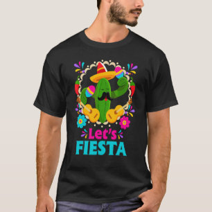 Cactus Wearing Sombrero And Playing Maracas Cinco T-Shirt