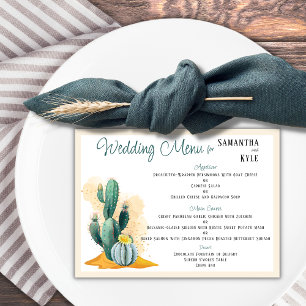 Cactus Wedding Flat Menu