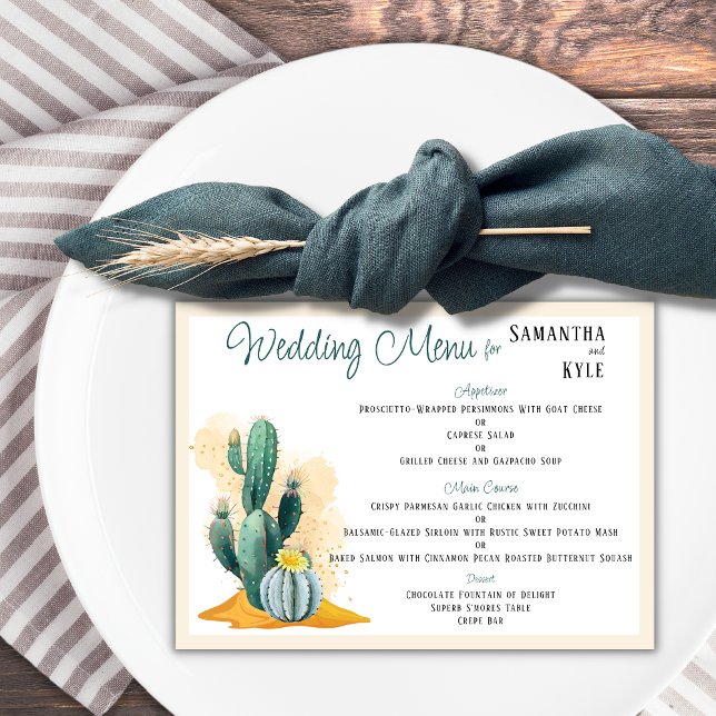 Cactus Wedding Flat Menu (Creator Uploaded)