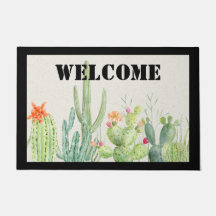 Cactus Welcome Door Mat