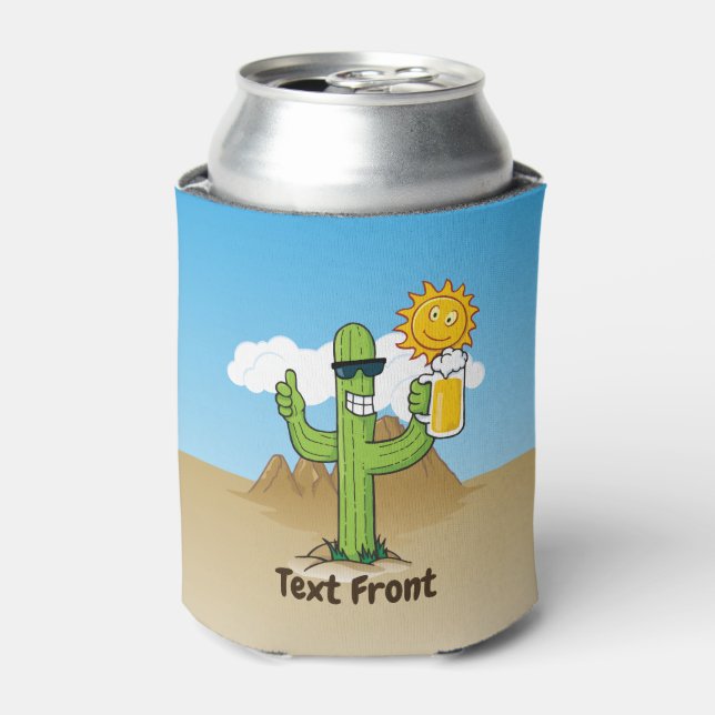 Cactus with Beer Can Cooler (Can Front)