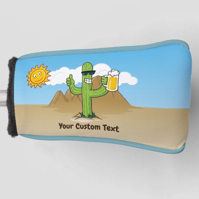 Cactus with Beer Golf Head Cover (Front)