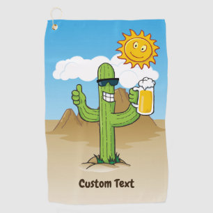 Cactus with Beer Golf Towel