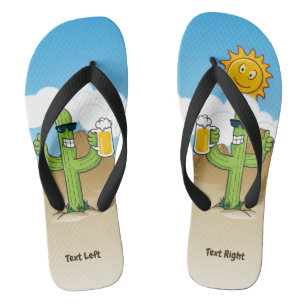 Cactus with Beer Jandals