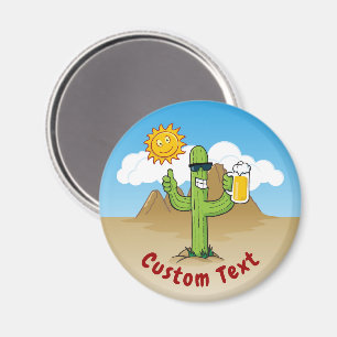Cactus with Beer Magnet