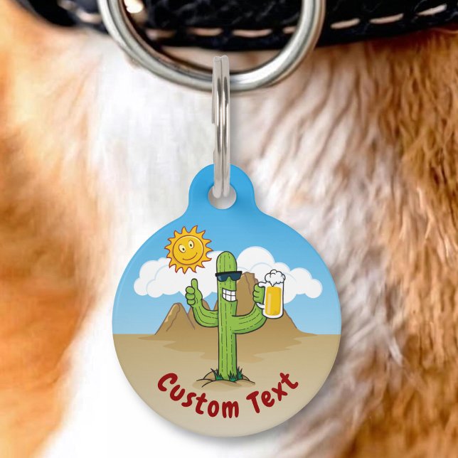 Cactus with Beer Pet Tag (Creator Uploaded)