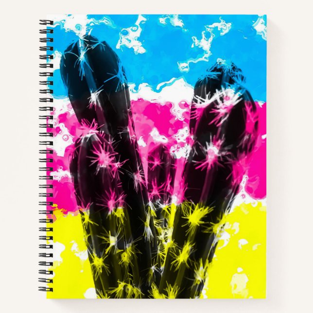 Cactus With Colourful Notebook (Front)