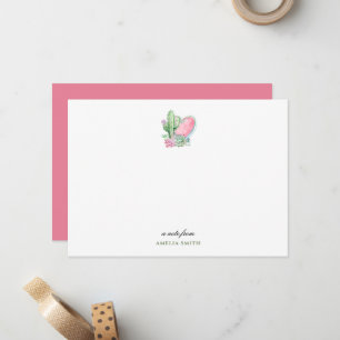Cactus with Pink Heart Card
