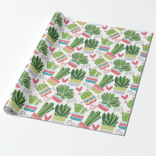 Cactus Wrapping Paper (Unrolled)