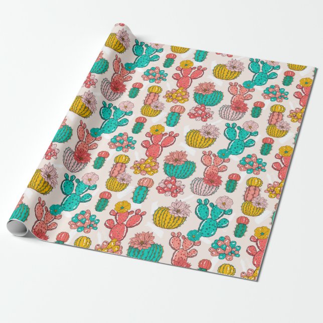 Cactus Wrapping Paper (Unrolled)