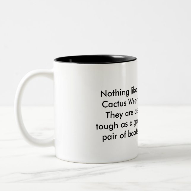 Cactus Wren Two-Tone Coffee Mug (Left)