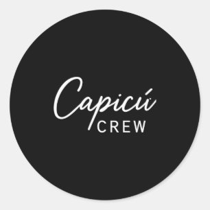 Cacú Crew Matching Dominoes Players Classic Round Sticker