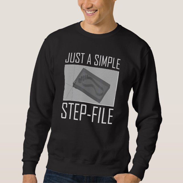 Cad Cam Cnc Programmer Machining Mechanic Sweatshirt (Front)