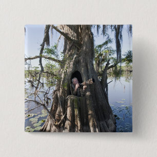 Caddo Lake, hunting blind 15 Cm Square Badge