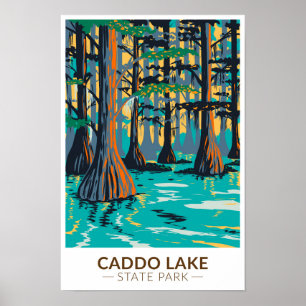 Caddo Lake State Park Texas Vintage Poster
