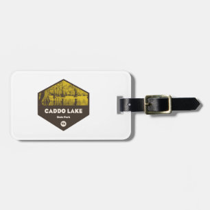 caddo lake, texas, louisiana, cypress tree, state luggage tag
