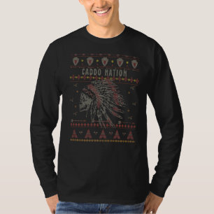 Caddo Nation American Indian Tribe Ugly Christmas  T-Shirt
