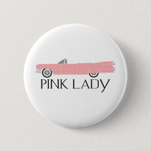 caddy pink lady 6 cm round badge