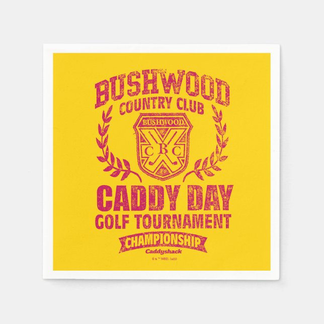 Caddyshack | Bushwood Country Club Caddy Day Golf  Napkin (Front)