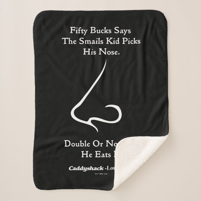Caddyshack | Fifty Bucks Says Sherpa Blanket (Front)