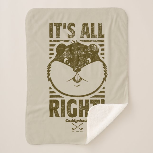 Caddyshack | It's All Right! Sherpa Blanket (Front)