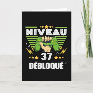 Cadeau 37 ans Anniversaire Gamer Niveau 37 Card
