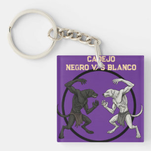 Cadejo Mythic Dog Battle - Dark Fantasy Art Key Ring