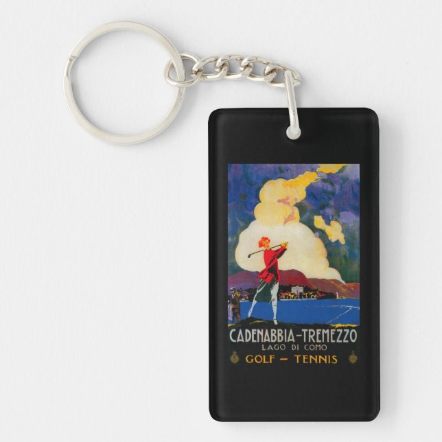 CadenabbiaTremezzo Vintage PosterEurope Key Ring (Front)