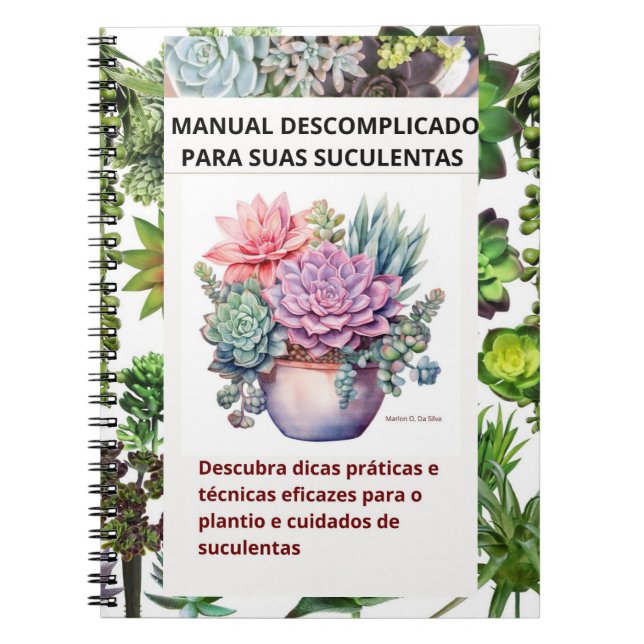 Caderno de suculenta notebook (Front)