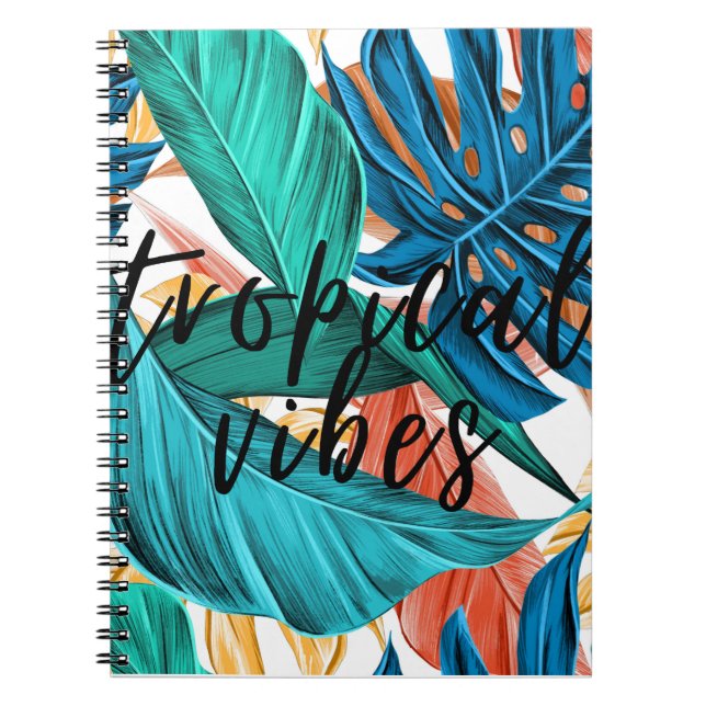 Caderno Espiral Tropical Vibes Notebook (Front)