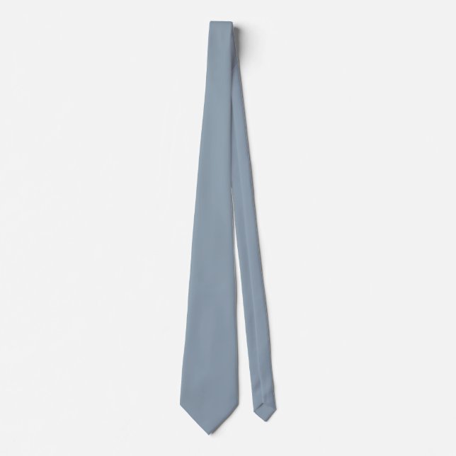 Cadet Grey Solid Colour Tie (Front)